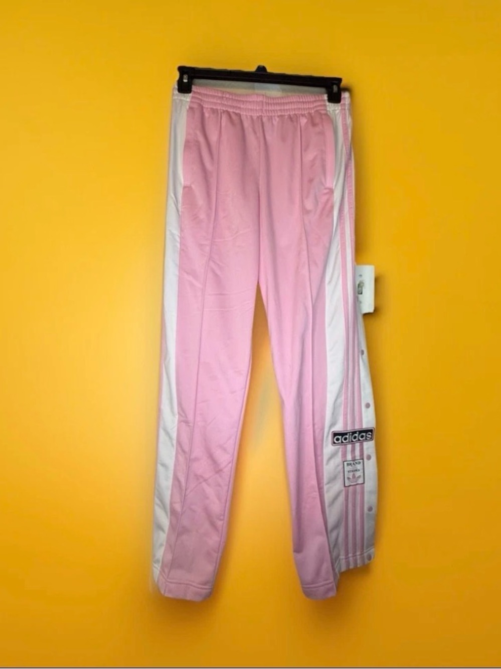 adidas Pink Lounge Track Pants with Trefoil Tag